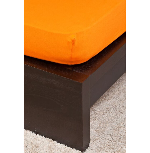 Naturtex Pamut Jersey narancssárga gumis lepedő 80-100x200 cm