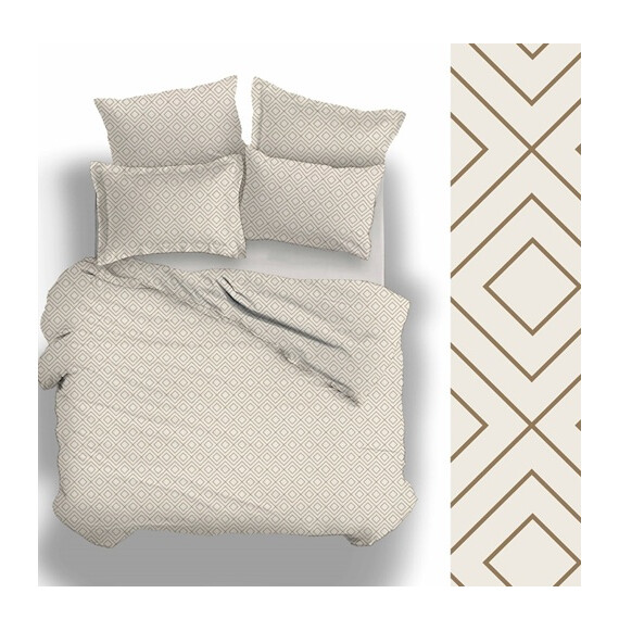 Naturtex Caramel 3 reszes pamut-szaten agynemuhuzat