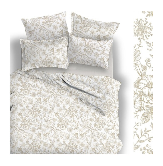 Naturtex Poppy 3 részes pamut-szatén ágyneműhuzat