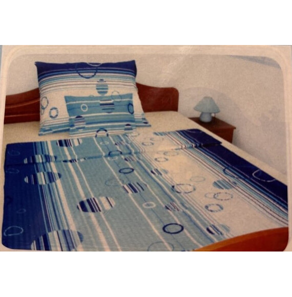 Blue 3 részes pamut-vászon ágyneműhuzat